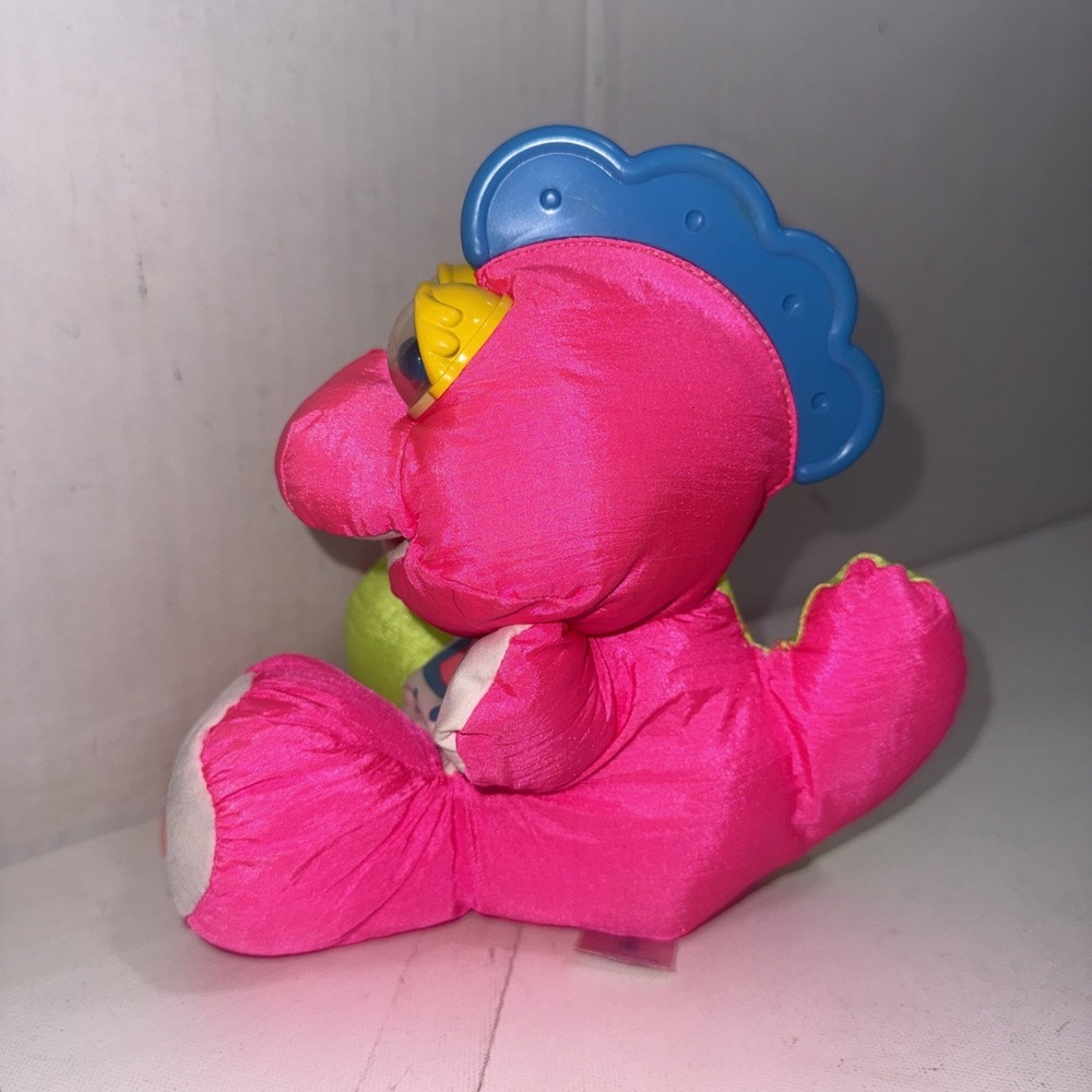 Vintage 1991 Fisher Price Puffalumps Dino Hot PinkDinosaur Plush Toy - Picture 5 of 10